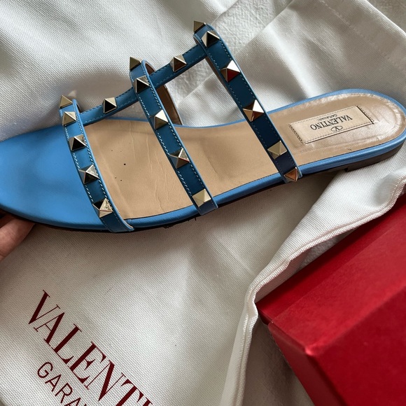 Valentino Rockstud Flat Slide Sandal - Picture 4 of 5